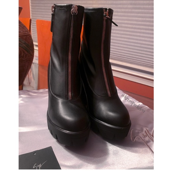 🔥giuseppe zanotti BNIB heeled platform boots 37.5 - Picture 9 of 16